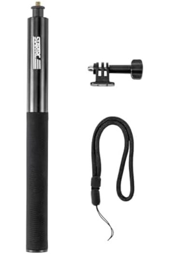 Generic CENXI Invisible Selfie Stick, 1/4 Extended Monopod Pole, Solid and Compact Design for Insta360, for
