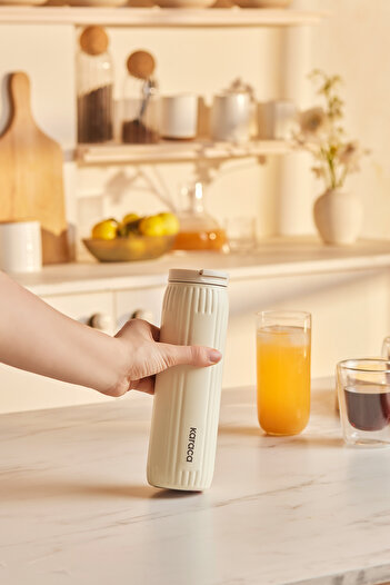 Karaca Rimo Leakproof Steel Thermos 600 ml Cream
