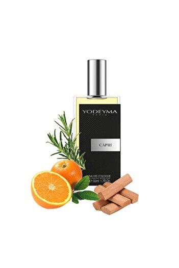 Yodeyma Capri Eau de Parfum for Men, Orange, Rosemary & Sandalwood, 50ml