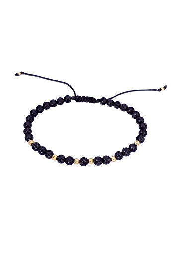 Abundo Bratara reglabila "Onix Gold Slashed"