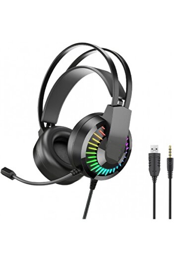 NYORK N YORK Wired Headset Head-Mounted Earphone 3.5MM USB Interface LED RGB