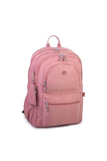Nas Bag Unisex Large Size Lightweight Multi-Eye Backpack Dusty Rose