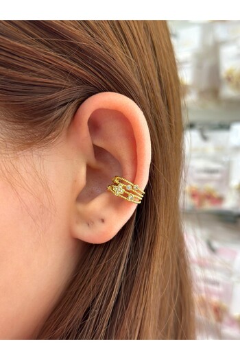BY YASİN TOPÇU Steel Elegance Cartilage Earrings
