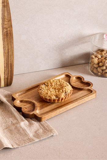 Perotti Acacia Heart Detail Presentation Plate 25X14 cm