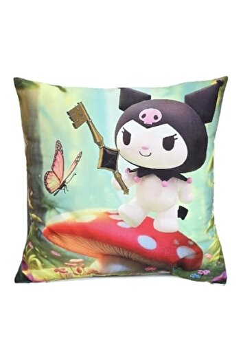 MASHASHOP Personalized Pillow for Children, Kuromi 3D, Multicolor, 45x45 cm