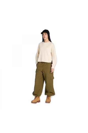 Timberland Tb0A41Zb Lush Comfort Crew Sweat Cream Women's Sweatshirt