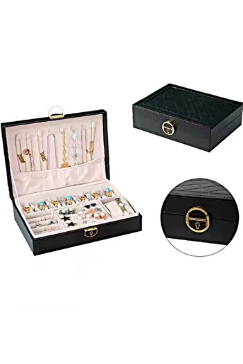 gaman Gmn10 Luxury Jewelry-Jewelry Storage Box with Lockable Key Large-Size Multi Jewelry Organizer