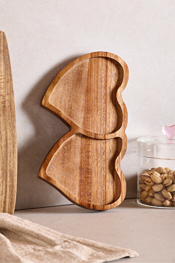 Perotti Acacia Compartment Oval Presentation Plate 25X14 cm
