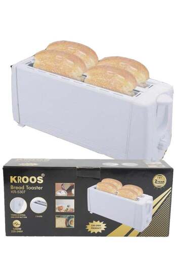 Kroos 4-Slice Stainless Steel Toaster with Crumb Tray, 1200W