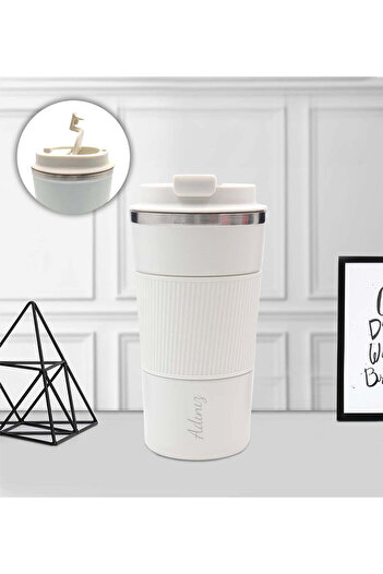 İkon store White Thermos with Silicone