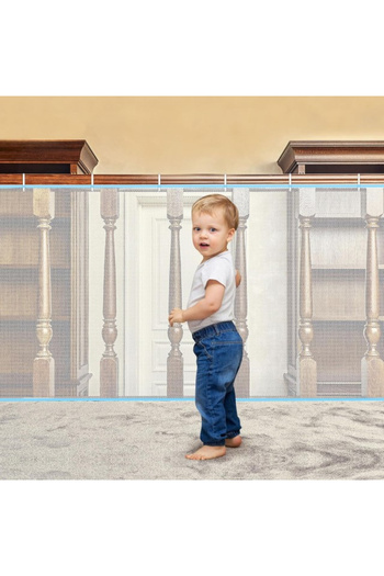 Empria Plasa de siguranta pentru balustrade scari, balcoane si terase, 300 x 78 cm, alb, siguranta bebe