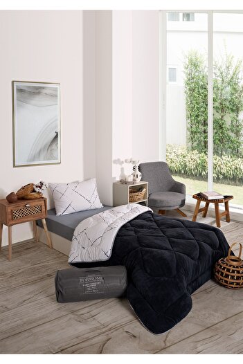 Sudemhome Single Double Sided Luxury Welsoft Elite Quilt Soft Fleece Quilt Pillow Case Reflection Smoked