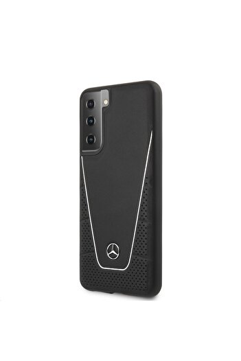 OEM Protective Case Compatible with Samsung Galaxy S21 5G G991, MERCEDES, Dynamic Leather, CN550, Black