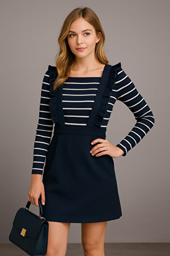 Noi Belis Mini Kareli Jile Dokuma Elbise AW25EL0007