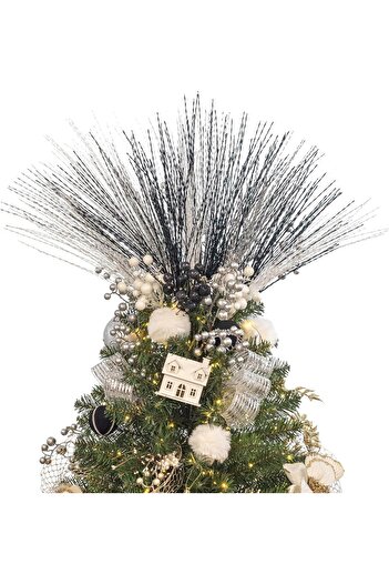 ASKI STORE Black ornamental branches for holidays set of 20 pieces
