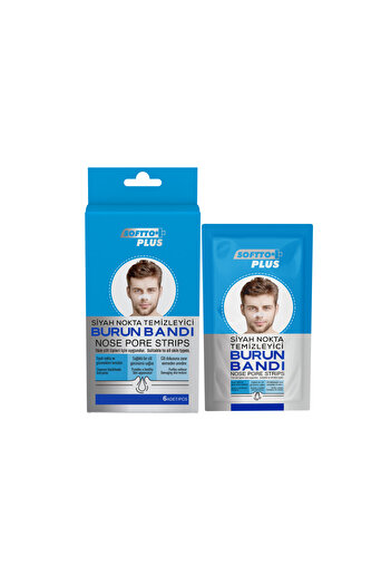 Softto Plus Charcoal Nose Strips – Pore & Blackhead Cleansing (6 pieces)