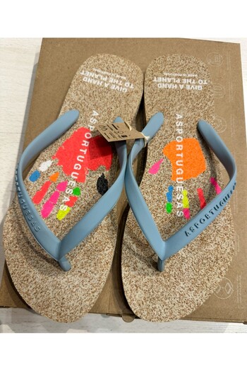 Asportuguesas Beach Flip-Flops Base White & White Rubber Strap Flip Flops