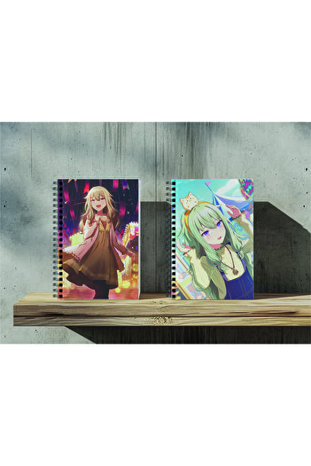 nihonwosekai 2Pcs A5 Size Unlined 50 Sheets Anime Spiral Notebook Hatsune Miku Pjsekai Colorful Project Sekai