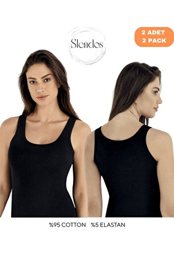 Şahinler Women'S, Wide Strap, 95% Cotton 5% Elastane 2-Piece Bodysuit