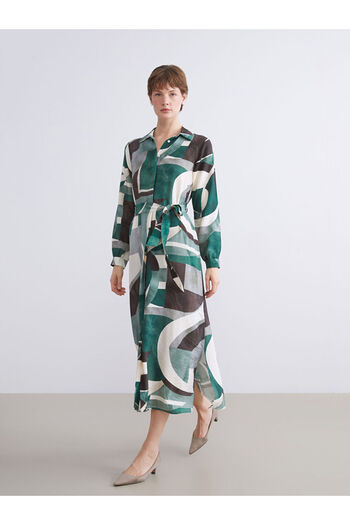 LC Waikiki Patterned Shirt Dress