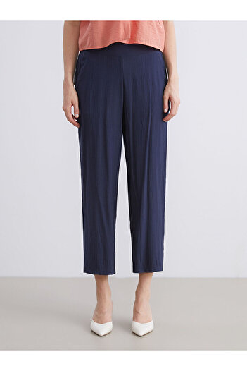 LC Waikiki Elastic Waist Textured Women's Trousers
