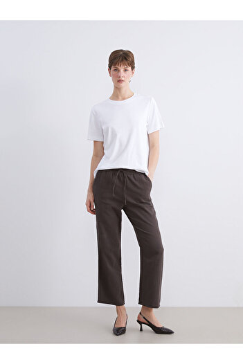 LC Waikiki Elastic Waist Textured Women's Trousers