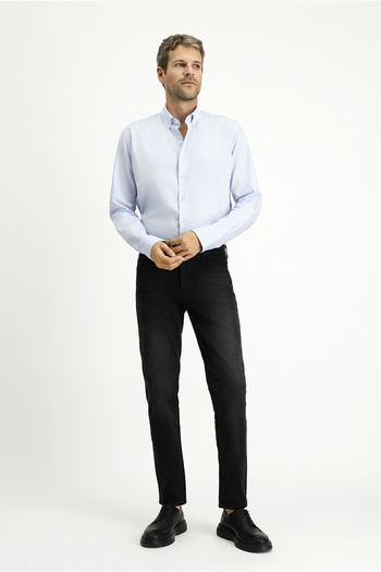 Kiğılı Long Sleeve Slim Fit Slim Fit Cotton Oxford Shirt
