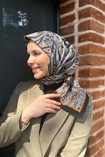 Sultan Eşarp Sultan Fresh Cotton Scarf - Ethnic Pattern - Sfe008-01