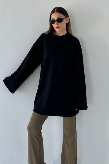 C&City Oversize Basic Sweatshirt 980 Black