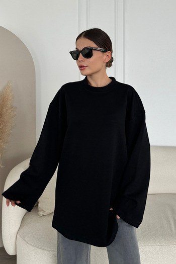 C&City Oversize Basic Sweatshirt 980 Black
