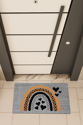 Dormot High Quality Digital Printing Gray, Rainbow Themed Door Mat