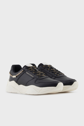 Armani Exchange Logo Genuine Leather Thick Sole Sneaker Shoes Shoes Xw001617 Af17443 Mc00