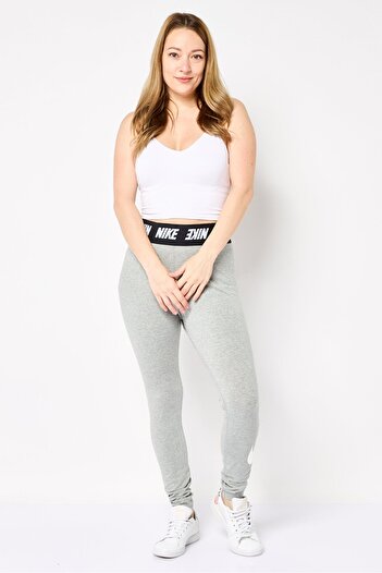 Nike Women Sportswear Fit Brand Logo Training Leggings, Grey
