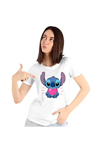 OEM Women's T-shirt Stitch Heart