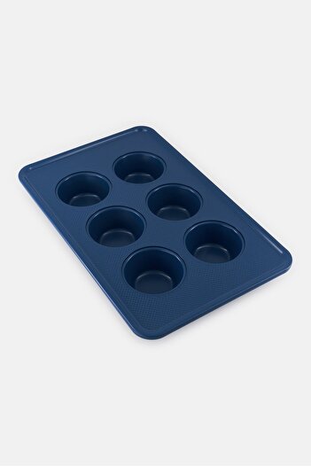 Alta 6-Cup Muffin Pan, Teal Blue