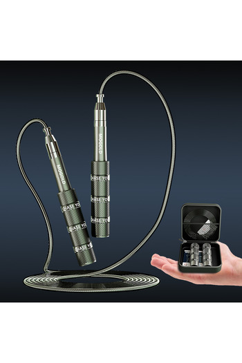 Choice T35-Black MOGOLD Telescopic Jump Rope – High-Speed Bearings, PVC Steel Cable & Light Case, Fitness M
