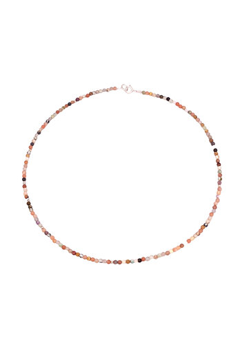 Abundo Basics necklace made of Indian agate stones and 925 silver, 40 cm