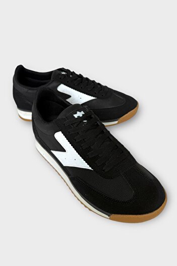Liger Men's Daily Light Comfortable Sole Sneaker Shoes Black - White