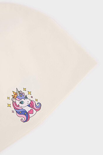 DeFacto Girl's Printed Cotton Beret F2398A825Sm