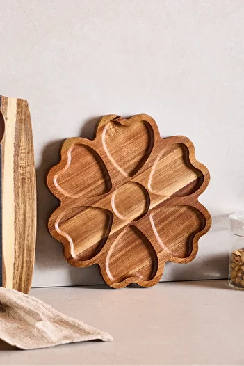 Perotti Acacia Heart Compartment Snack Plate 25 cm