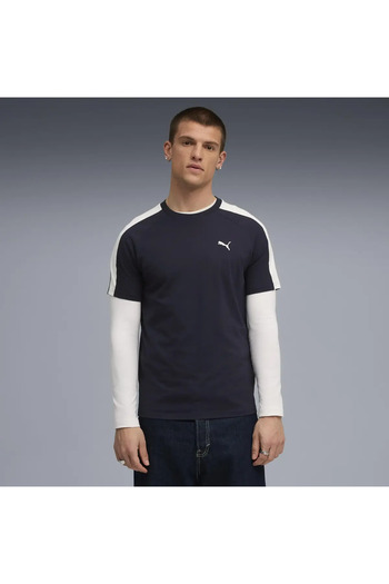 Puma T7 Tee Lacivert Erkek T-Shirt