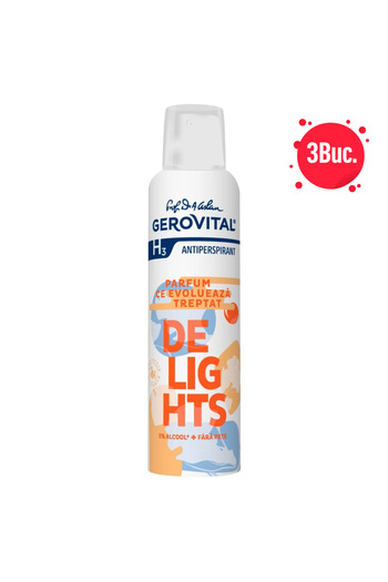 GEROVITAL X3 - H3 ANTIPERSPIRANT 150ML DELIGHTS, Deodorante
