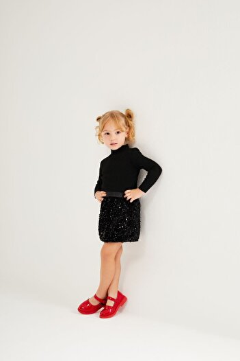 noliva bebek ve çocuk “Stylish Girl's Party and Special Occasion Sequined Suit”