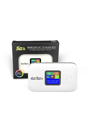 ENAR جهاز توجيه واي فاي محمول 4G بشاشة ملونة وجهاز توجيه لاسلكي مشترك محمول
