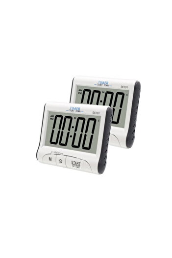 ENAR 2-Piece Magnetic LCD Digital Timer White