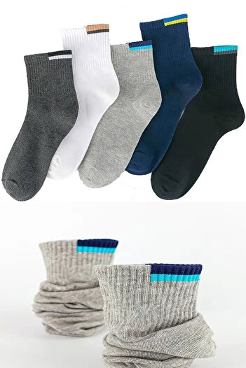 BGK Pack of 5 Men's Short Sport Socks Cotton