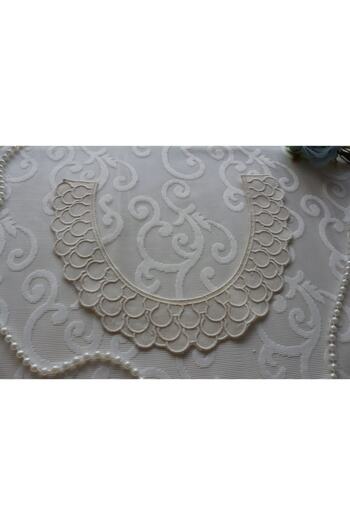 SHERLOCK HOME Cotton Scallop Raw Collar