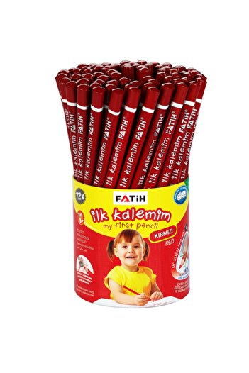 Fatih Kırmızı Jumbo Üçgen Başlangıç Kalemi - 2 Adet