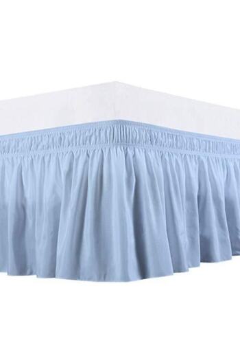 METİNEV Double Sliding Light Baby Blue Base Skirt Cotton Satin