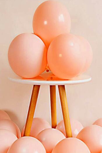 Trend Hediye Sepeti Macaron Pastel Salmon Peach Color Balloon 30pcs